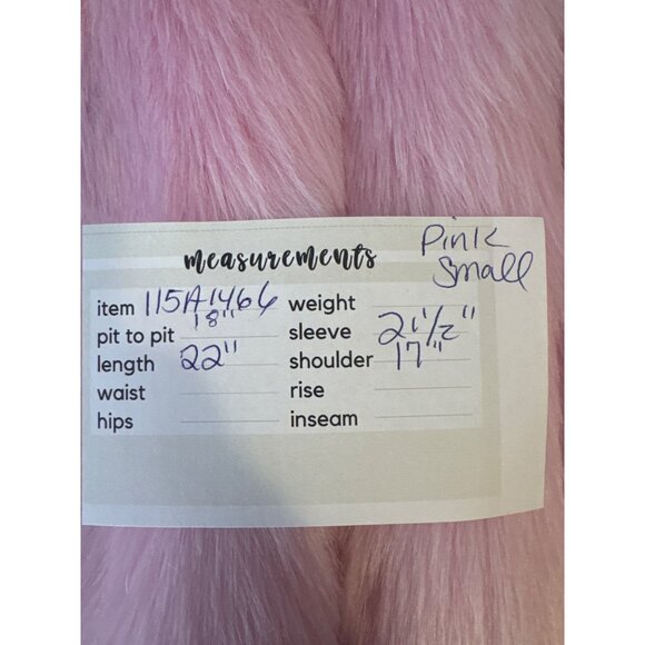 Pink Faux Luxury Fur Jacket Small Lining Soft Plush Warm Winter NEW - Picture 15 of 16